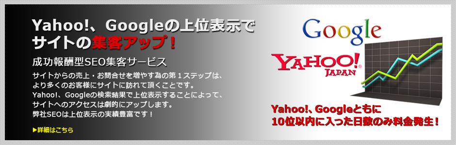 Google、Yahooの上位表示でECサイト集客