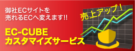 売上アップ。御社ECサイトを売れるECへ変えます。EC-CUBEカスタマイズ・サービス。