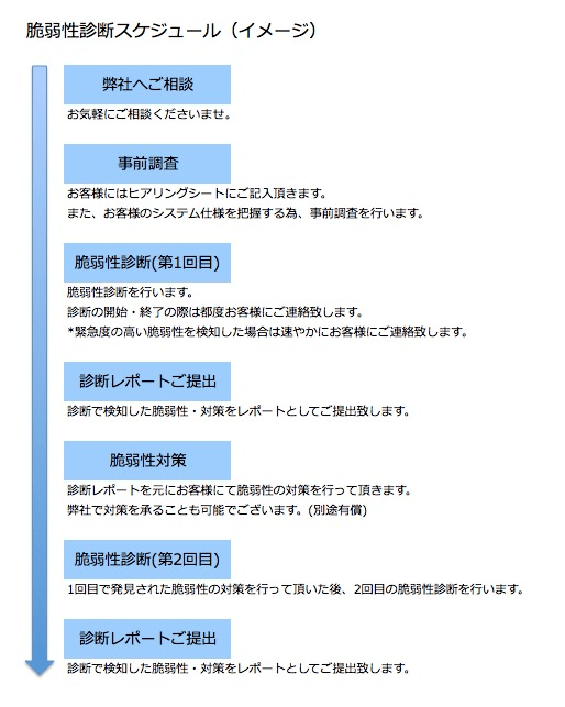 脆弱性診断スケジュール