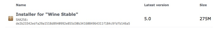 Installer for Wine Stable
