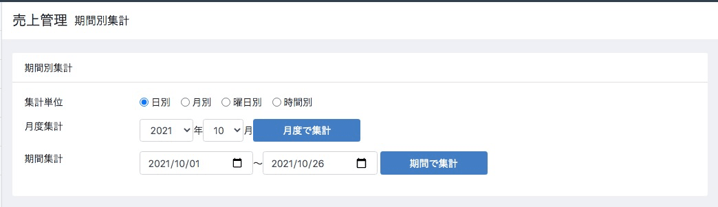 期間別集計画面