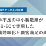 FAX受注の限界から売上20%増。人手不足の中小製造業がBtoB-ECで実現した「業務効率化」と「顧客満足」の両立【成功事例】
