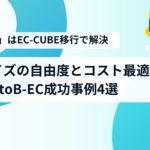「SaaSの限界」はEC-CUBE移行で解決。カスタマイズの自由度とコスト最適化を実現したBtoB-EC成功事例4選