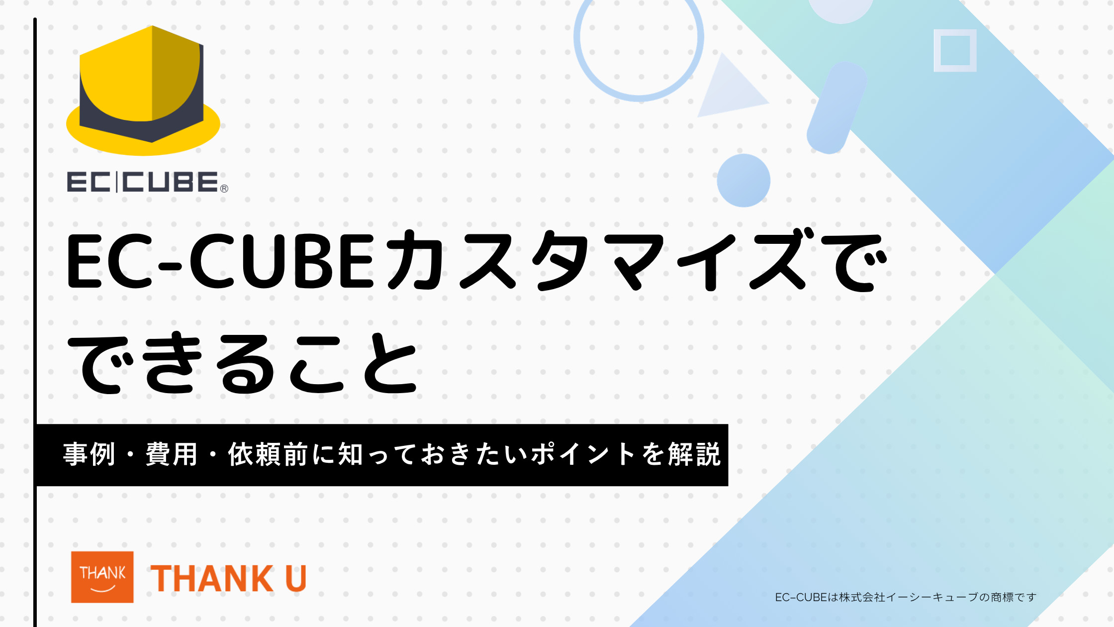 EC-CUBEカスタマイズでできること｜事例・費用・依頼前に知っておきたいポイントを解説