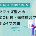 SaaS型BtoB-ECの限界と選び方|カスタマイズ型との5年TCO比較・構造適合で判断する4つの軸